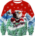 Snowboarding Santa Christmas Sweatshirt