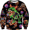 Neon Dinosaur Christmas Sweatshirt