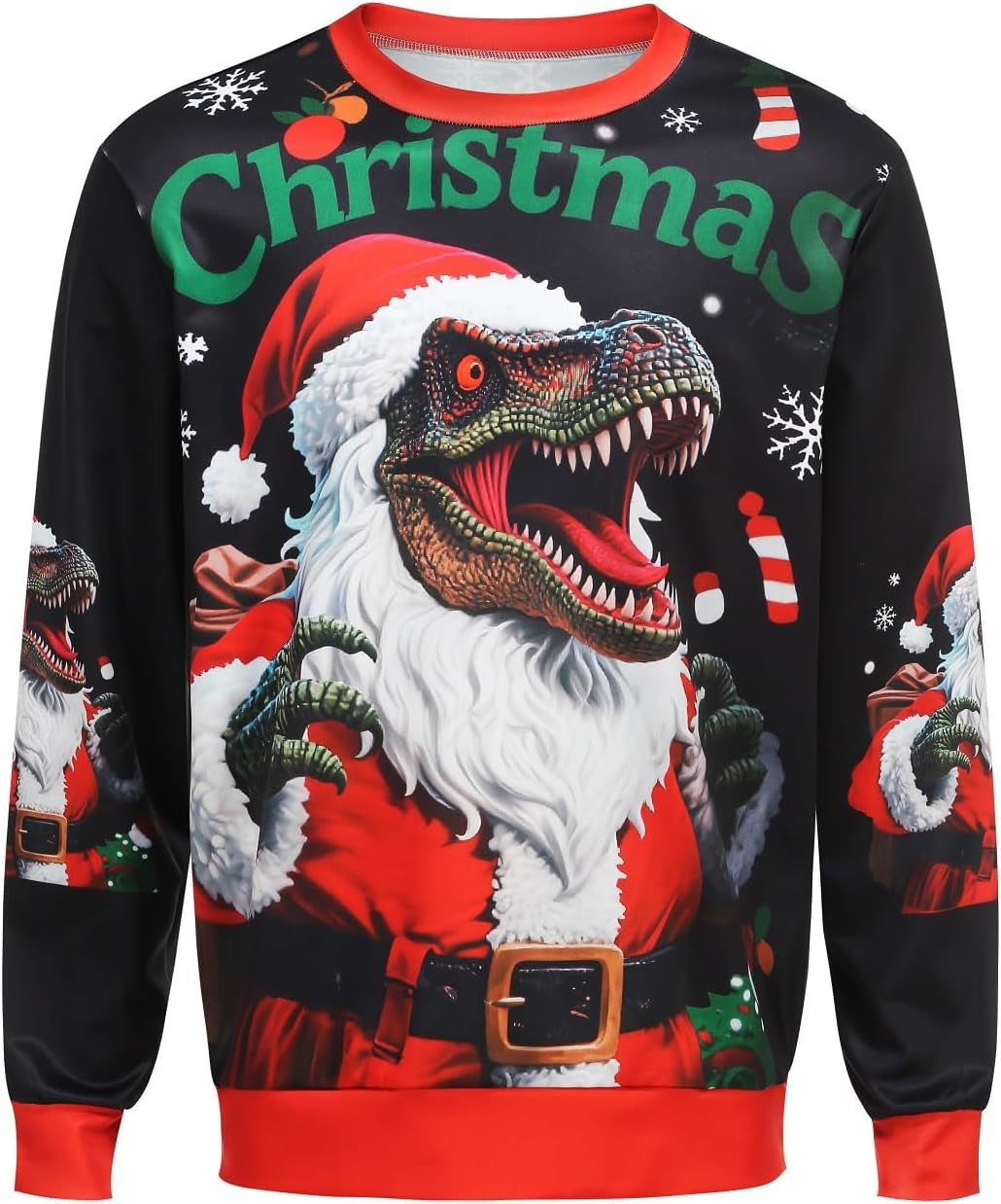 Santa T-Rex Ugly Christmas Sweatshirt