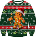 Green Gingerbread Man Christmas Sweatshirt
