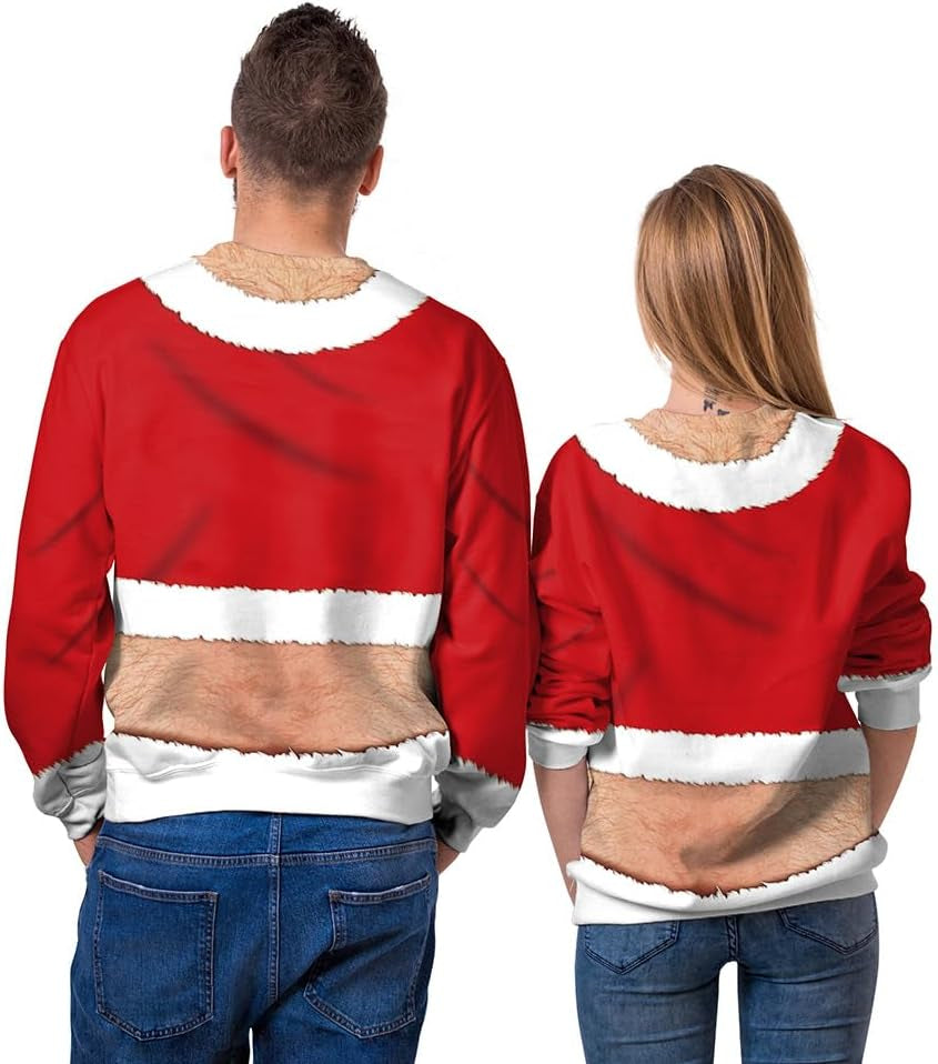 Santa Belly Illusion Christmas Sweatshirt