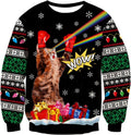 Boxing Cat Ugly Christmas Sweatshirt