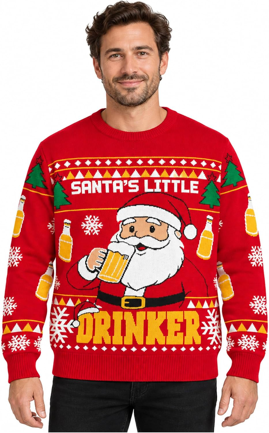 Santa's Little Drinker Ugly Christmas Sweater