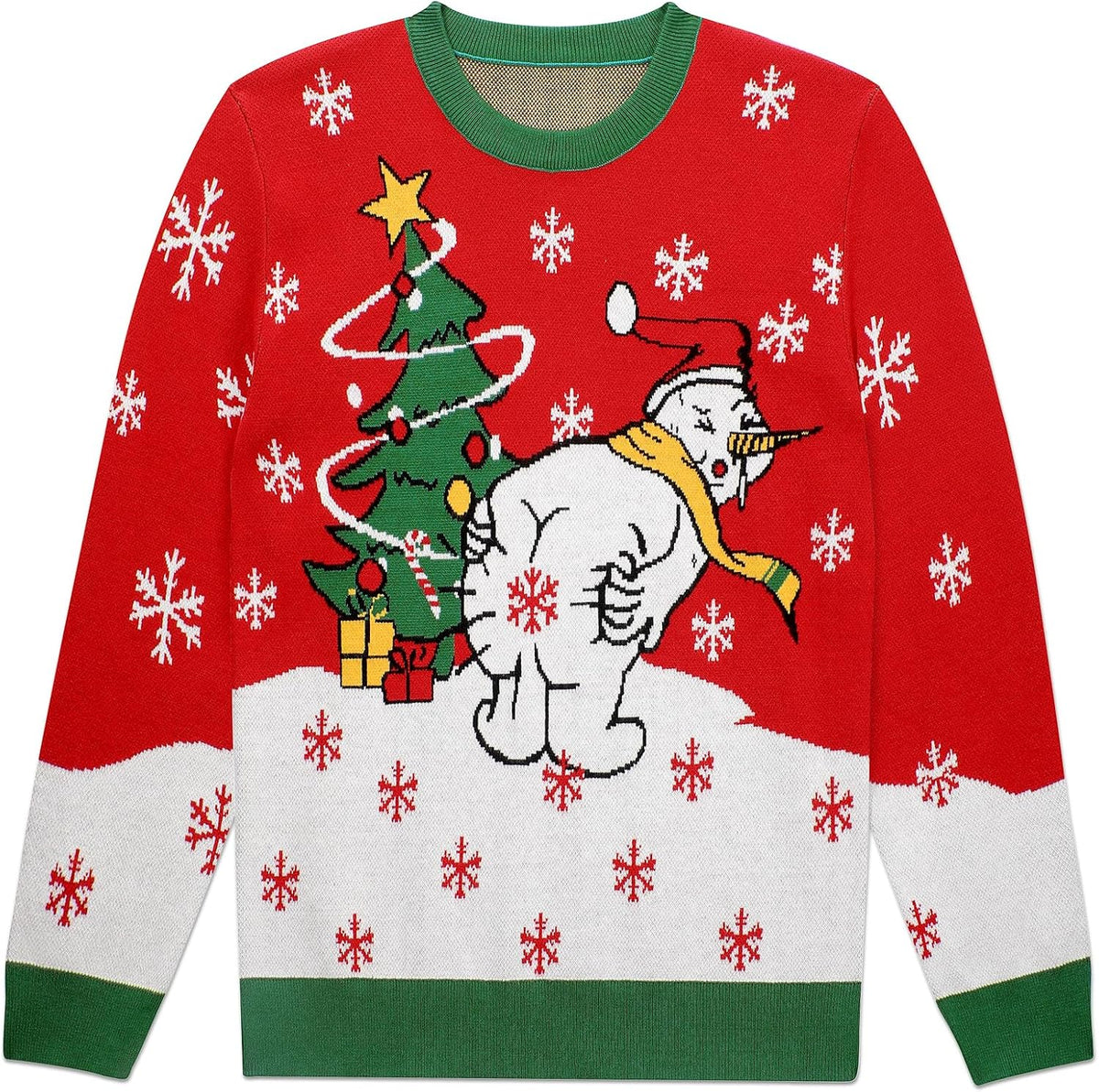 Wacky Snowman Ugly Christmas Sweater, view 3