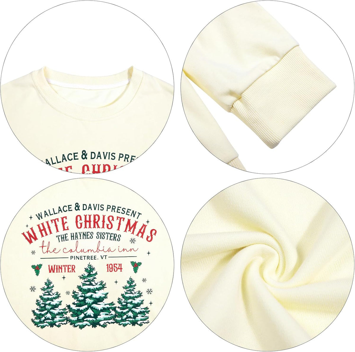 White Christmas Inn Oversized Sweatshirt, view 4