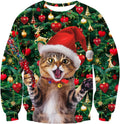 Santa Hat Cat Christmas Sweatshirt