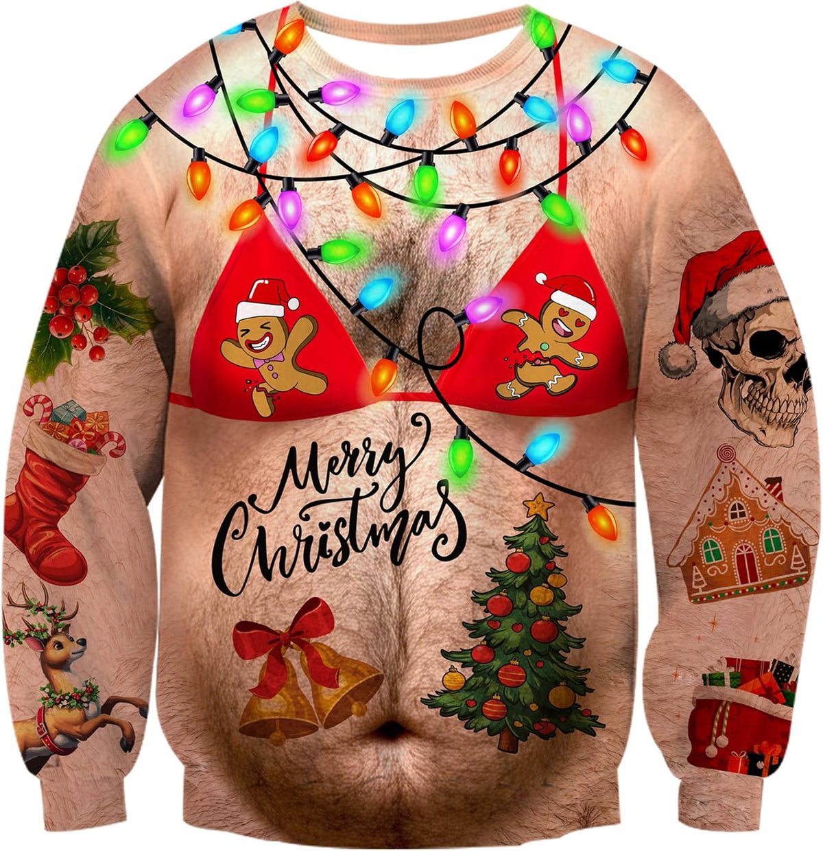Light-Up Bikini Body Christmas Sweatshirt