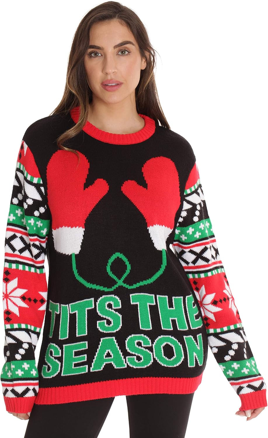 'Tis the Season Mittens Ugly Christmas Sweater