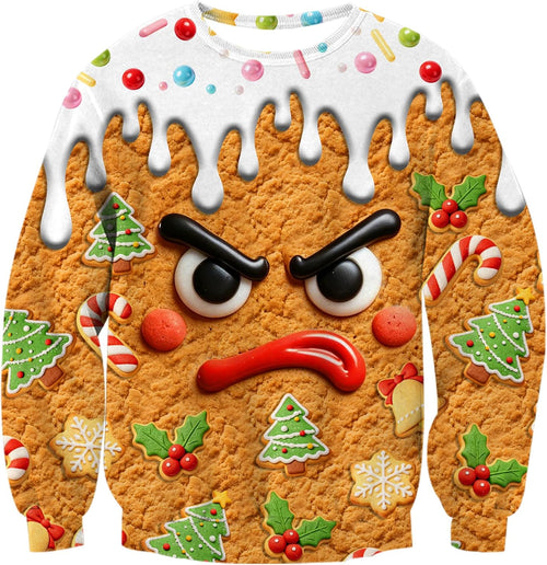 Angry Gingerbread 3D Print Sweatshirt