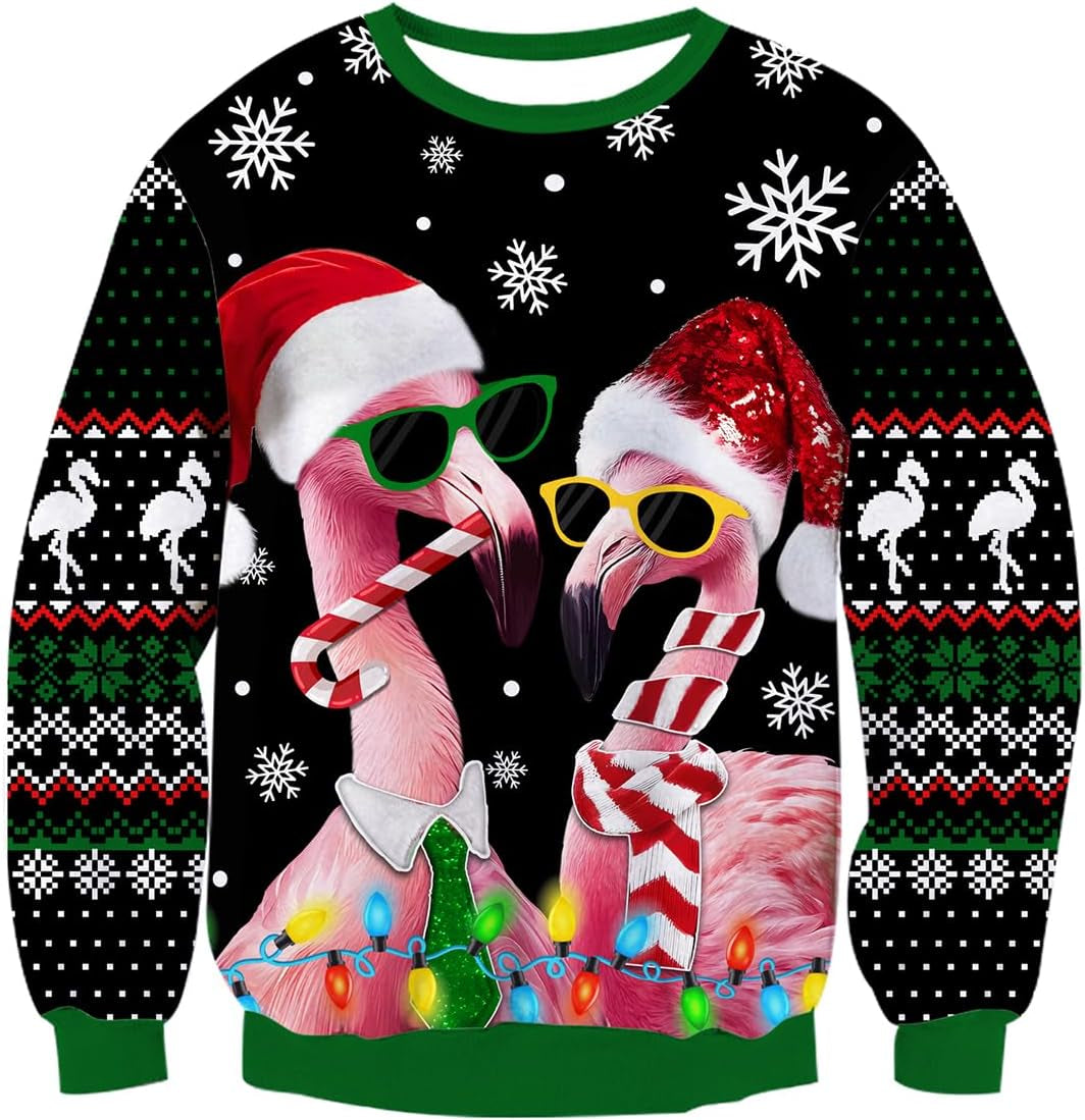 Flamingo Couple Christmas Sweatshirt