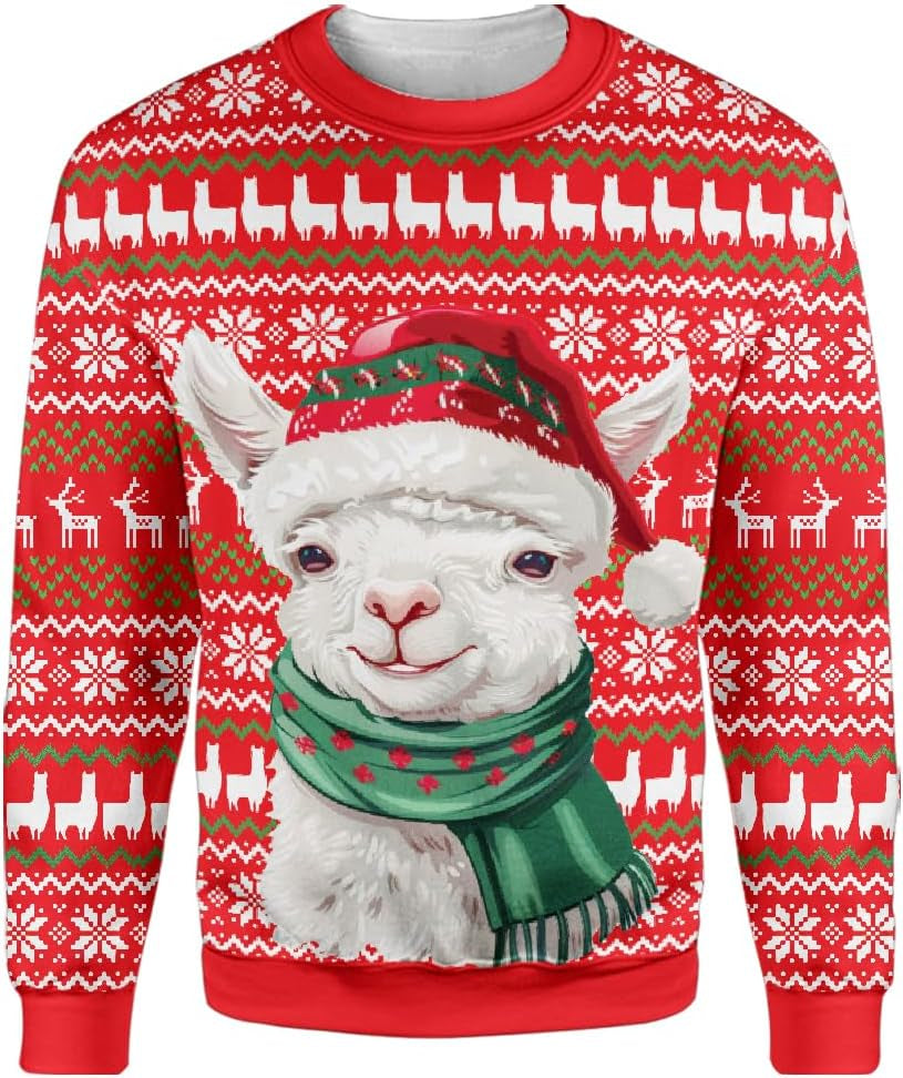 Christmas Alpaca Ugly Sweatshirt