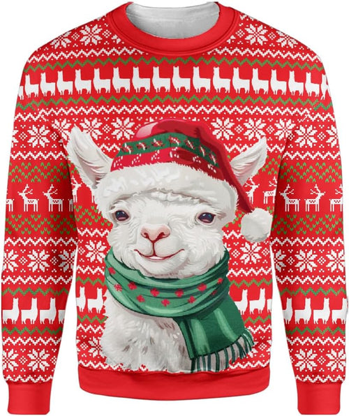 Christmas Alpaca Ugly Sweatshirt