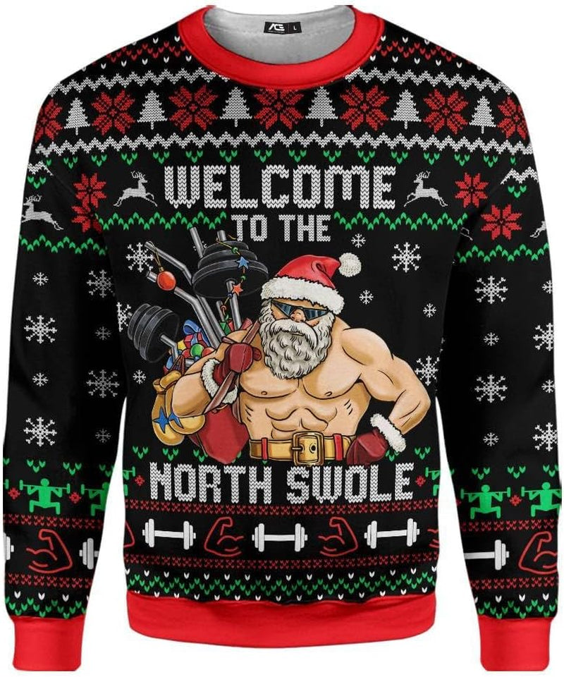 Welcome to the North Swole Ugly Christmas Sweatshirt