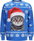 Santa Hat Cat Ugly Christmas Sweatshirt