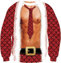 Santa Suit Shirt and Tie Illusion Sweatshirt