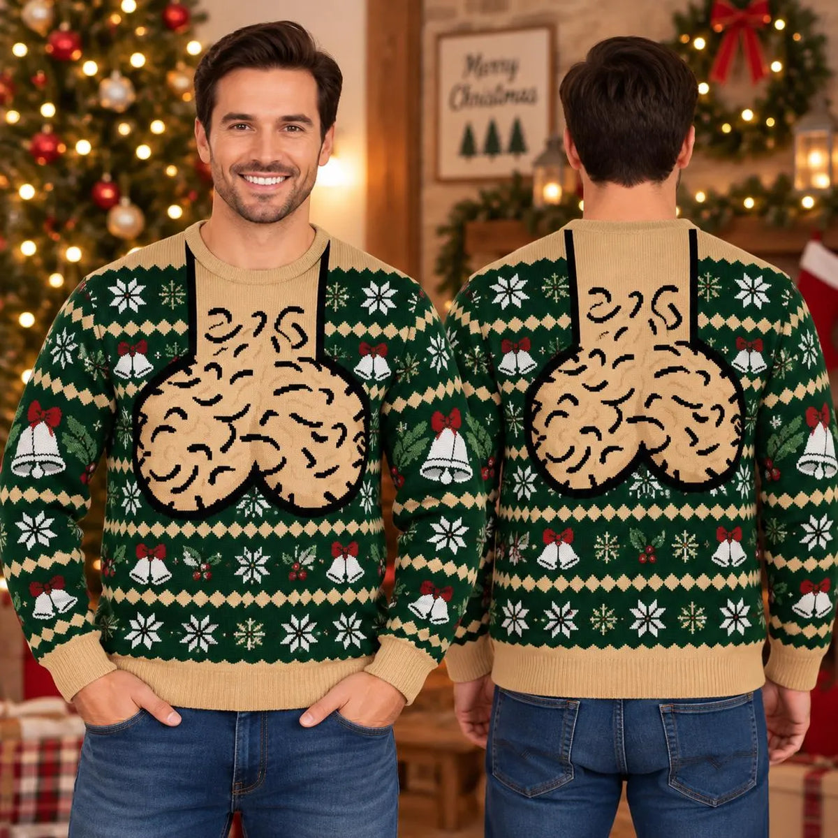 Jingle Balls Ugly Christmas Sweater, view 5