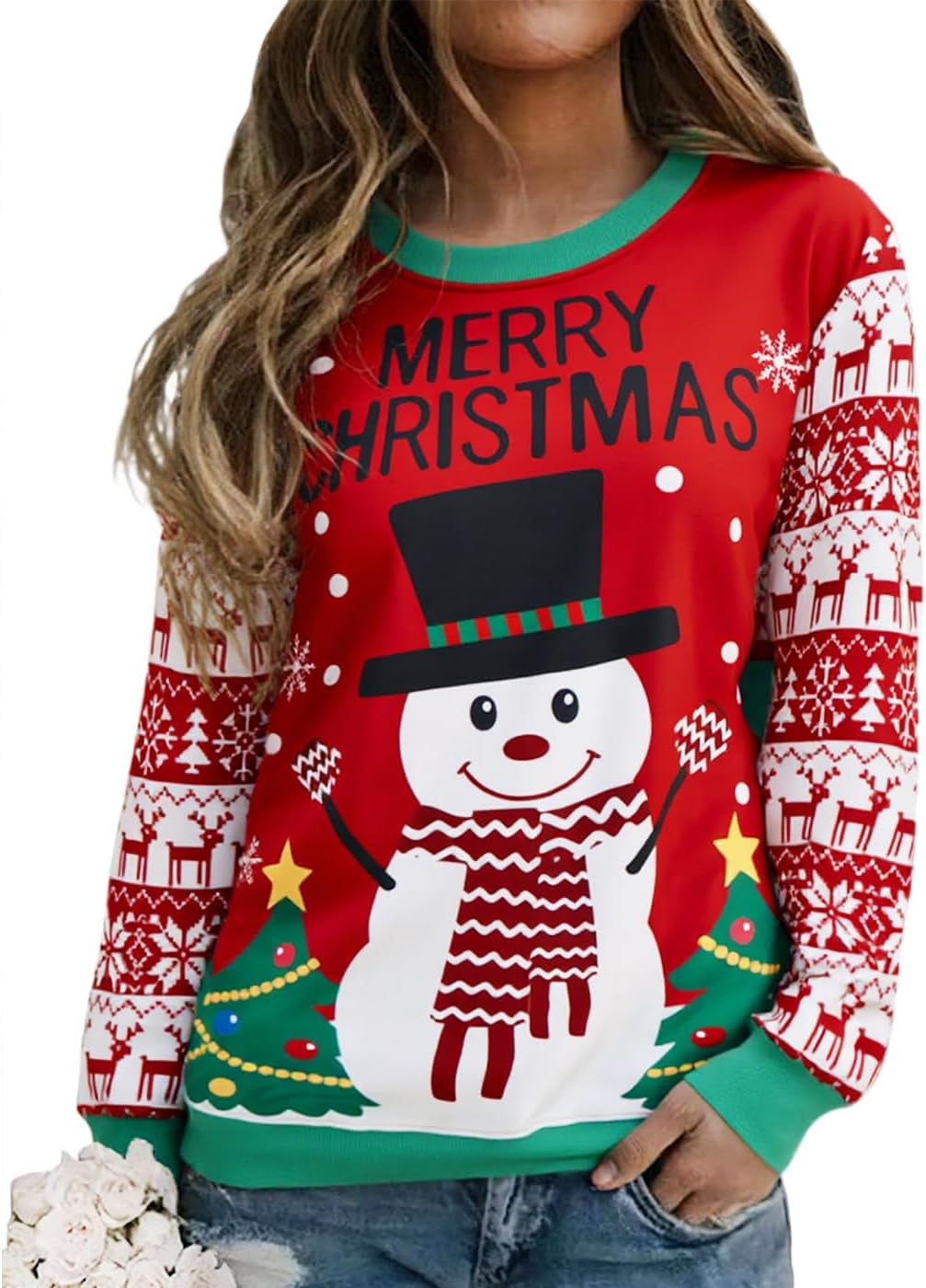 Merry Christmas Snowman Sweatshirt