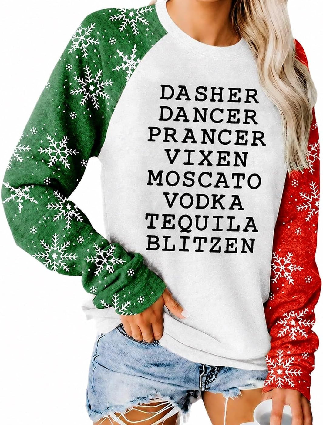 Reindeer Cocktail Christmas Sweatshirt