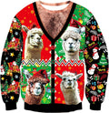 Alpaca Cardigan Illusion Christmas Sweatshirt
