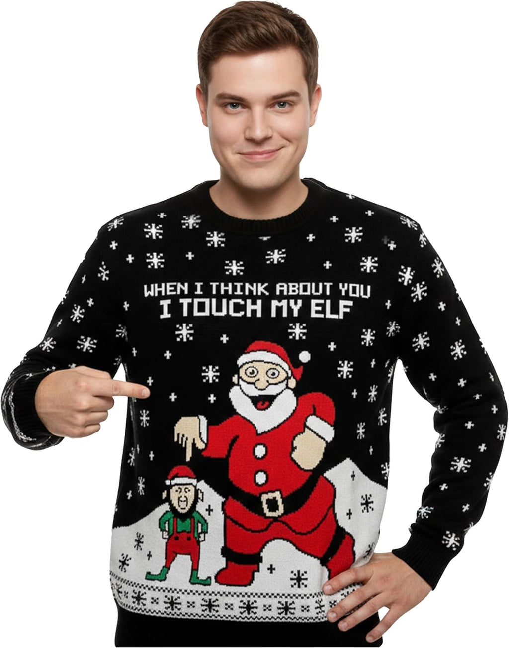 I Touch My Elf Ugly Christmas Sweater