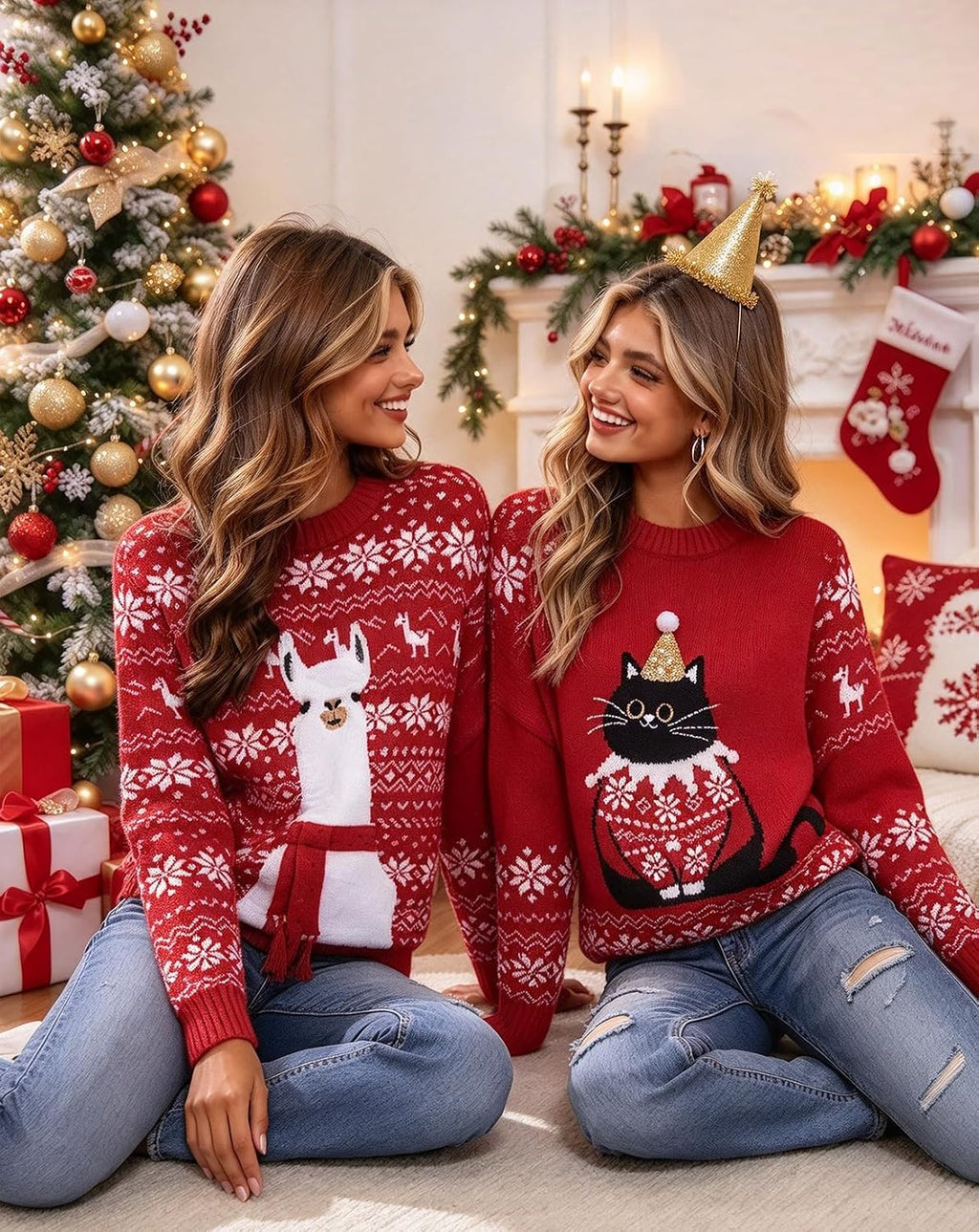 Christmas Cat Knit Sweater, view 4