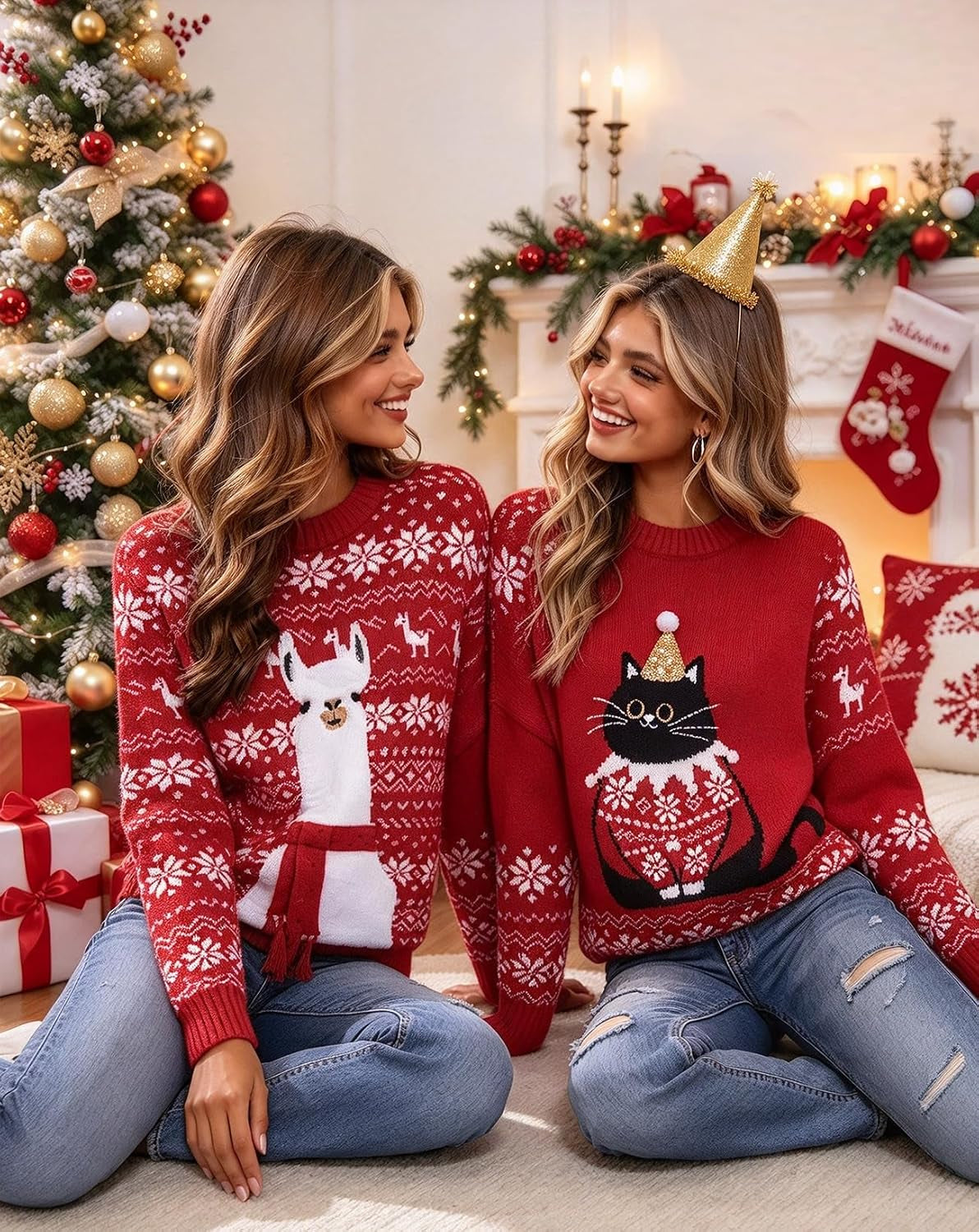 Christmas Cat Knit Sweater, view 4