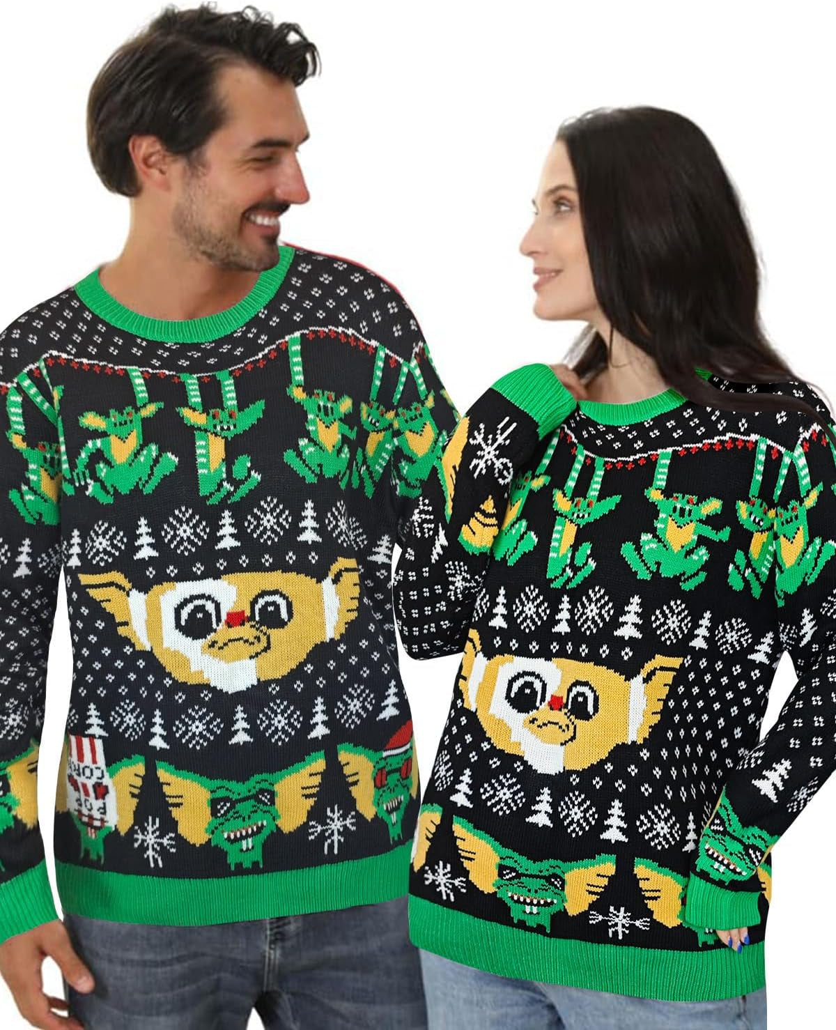 Gremlin Pattern Ugly Christmas Sweater, view 3