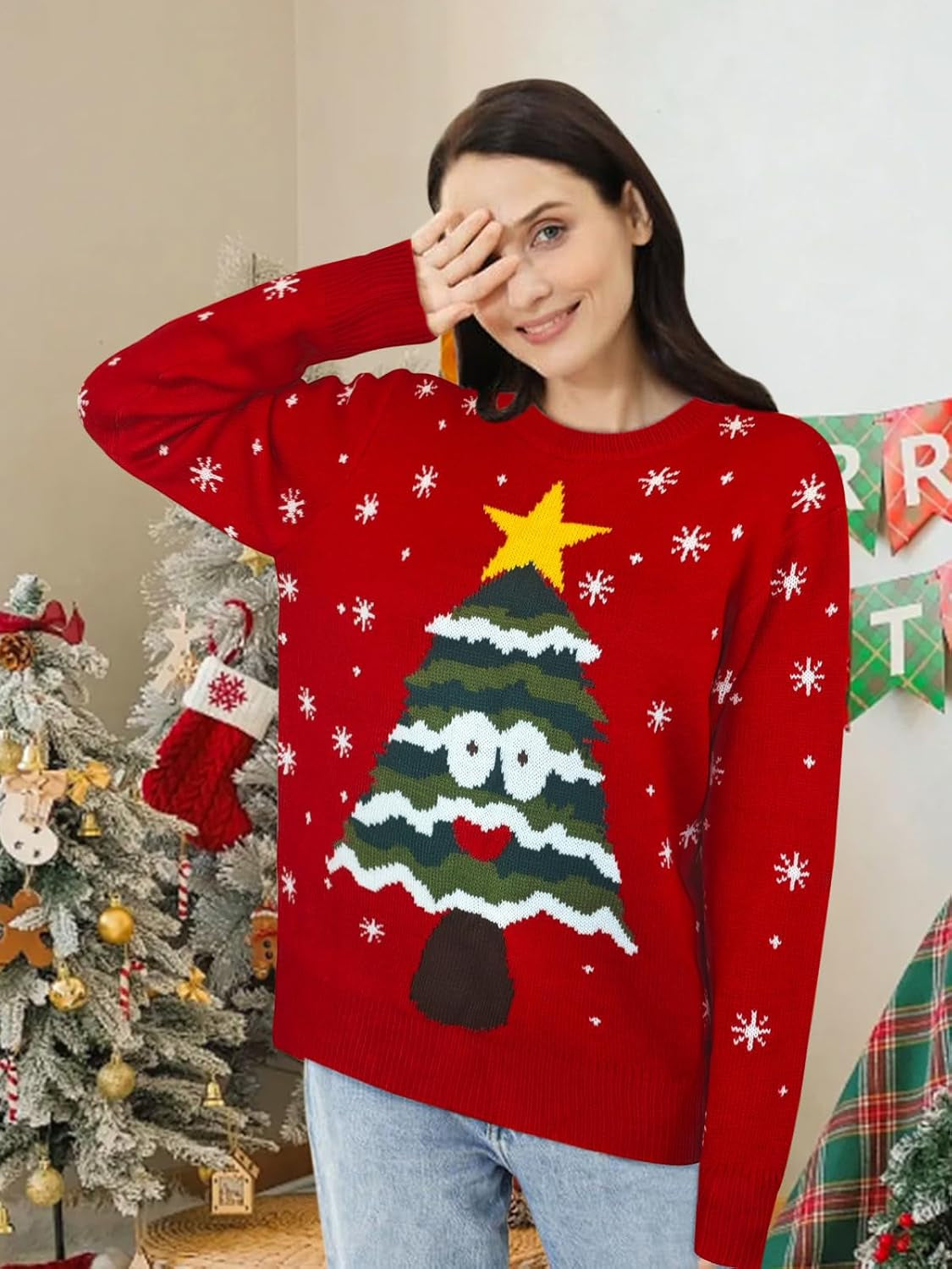 Goofy Christmas Tree Ugly Sweatshirt