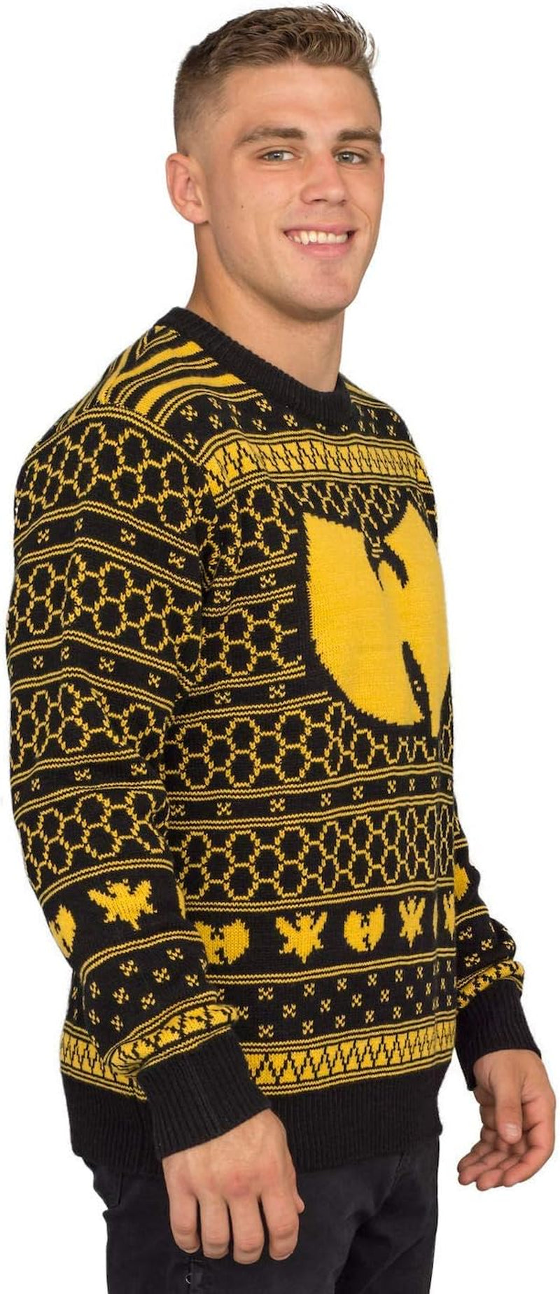 Killer Bees Black and Yellow Ugly Christmas Sweater, view 2