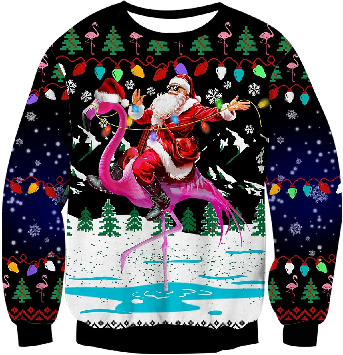 Flamingo Santa Christmas Sweatshirt