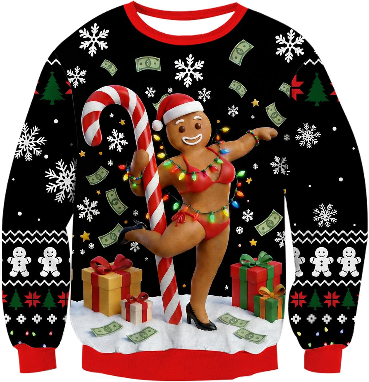 Bikini Gingerbread Christmas Sweatshirt