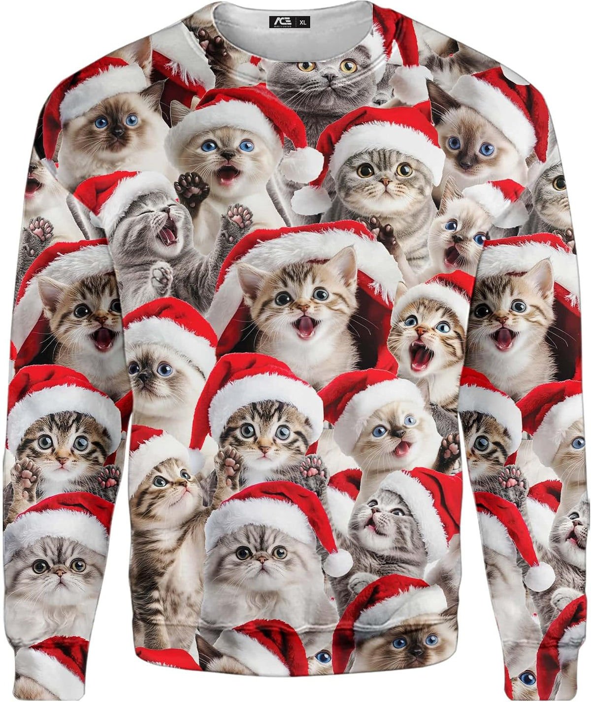 Santa Cats Ugly Christmas Sweatshirt