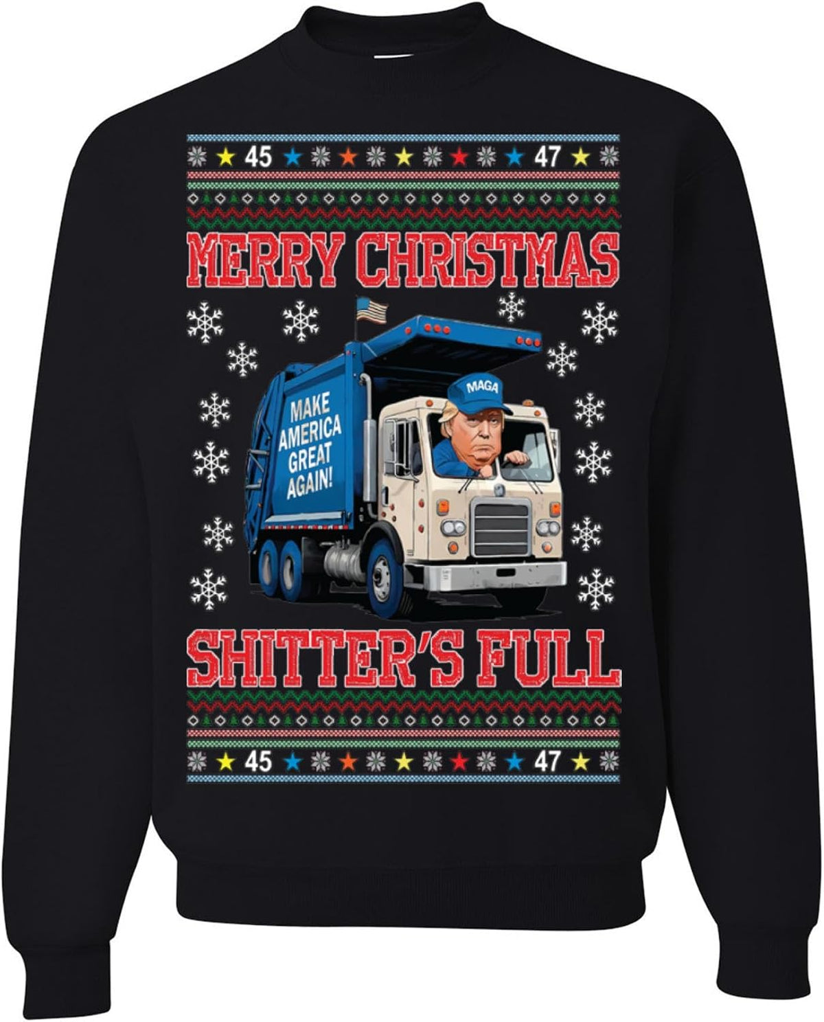Time to Take Out the Garbage Christmas Sweatshirt, view 13