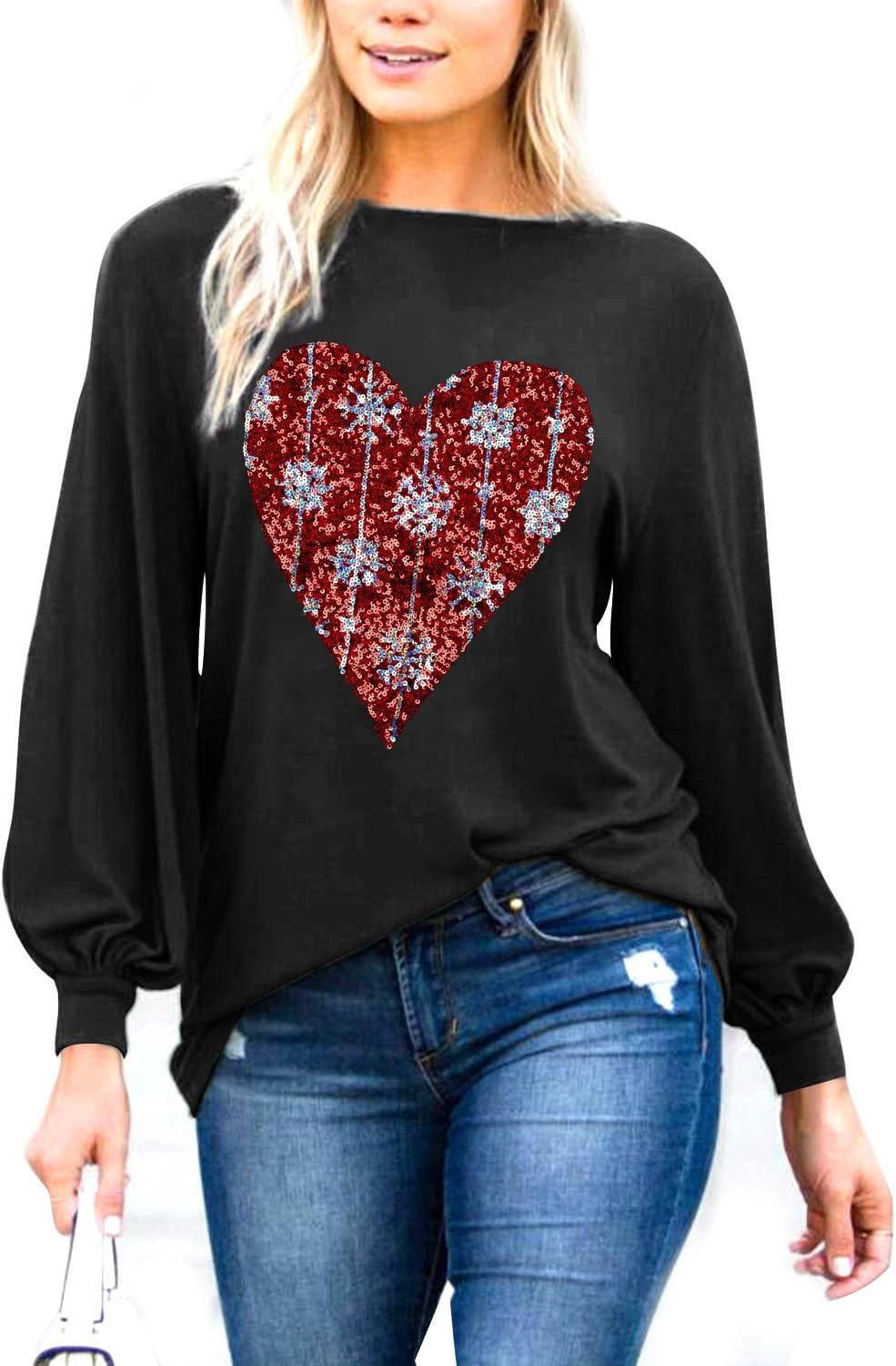 Plaid Heart Christmas Top
