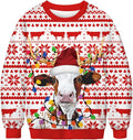 Christmas Cow 3D Print Sweatshirt