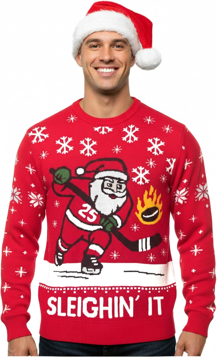 Sleighin' It Santa Ugly Christmas Sweater
