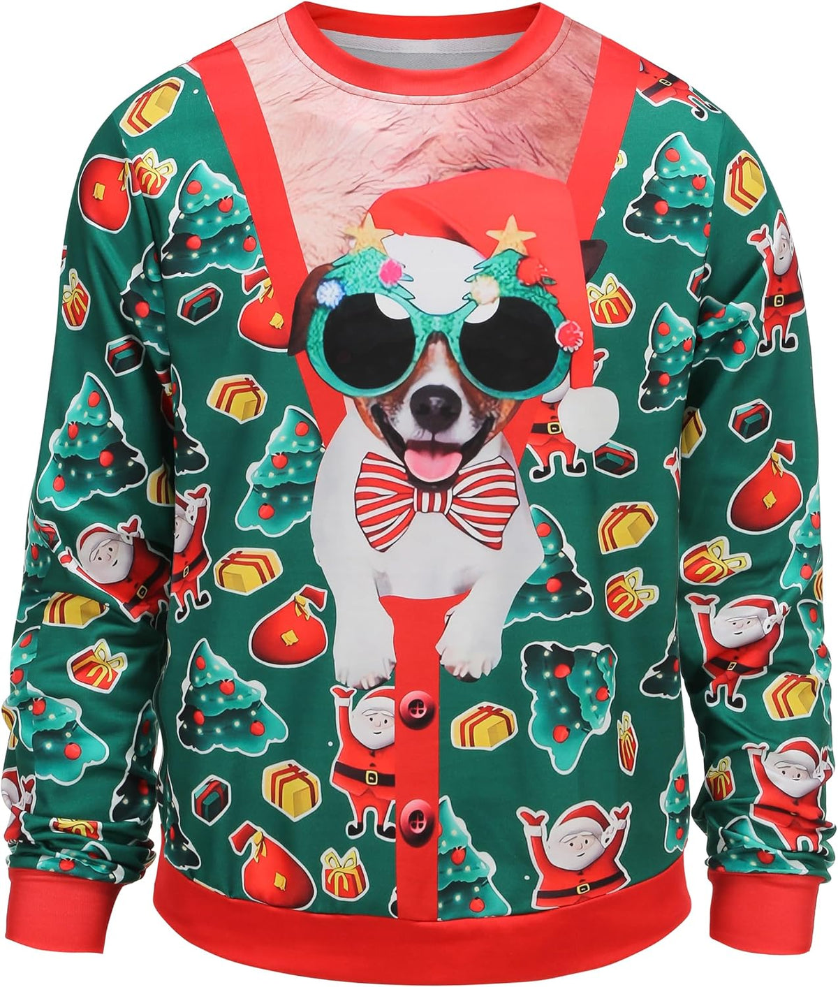 Sunglasses Dog Ugly Christmas Sweatshirt