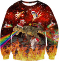 Laser Cat Inferno Christmas Sweatshirt