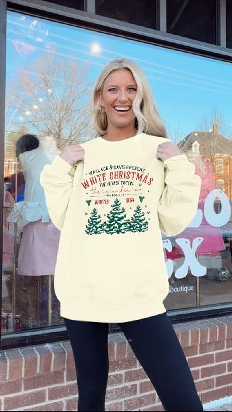 White Christmas Inn Oversized Sweatshirt, view 2