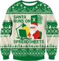 Santa Runs on Spreadsheets Christmas Sweatshirt