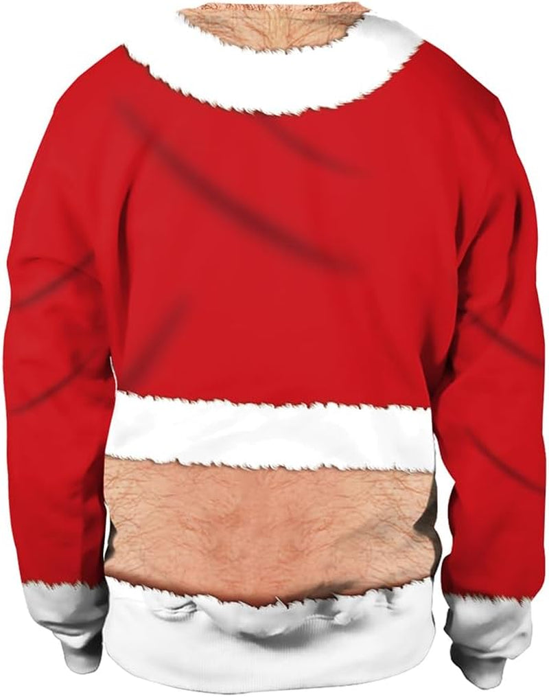Santa Belly Illusion Christmas Sweatshirt