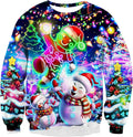 Neon Snowman Christmas Lights Sweatshirt
