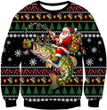 Fishing Santa Christmas Sweatshirt