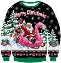 Santa Flamingo Merry Christmas Sweatshirt