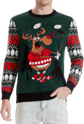 Golfing Reindeer Ugly Christmas Sweater