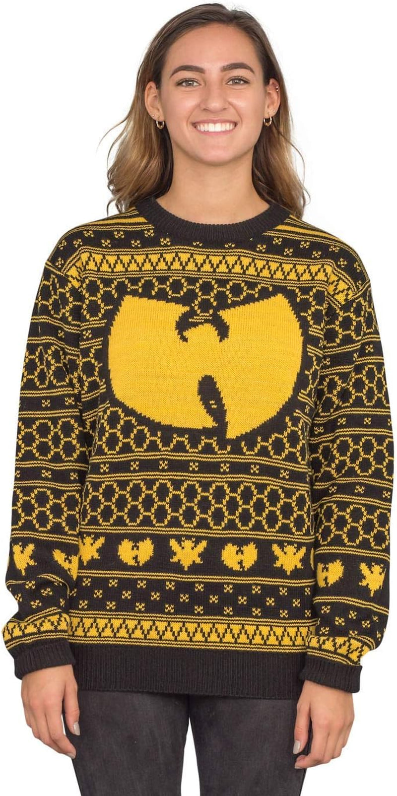 Killer Bees Black and Yellow Ugly Christmas Sweater, view 5