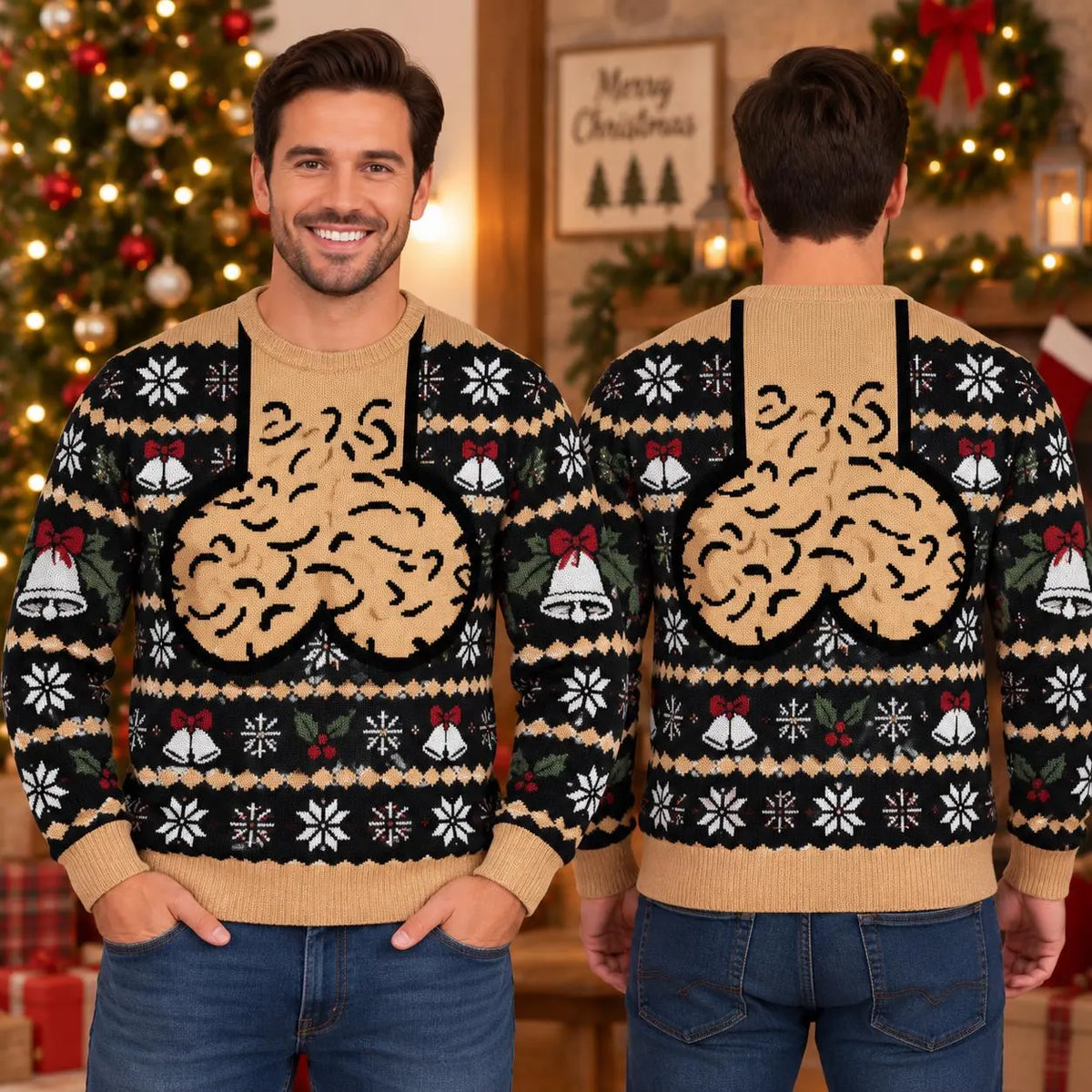 Jingle Balls Ugly Christmas Sweater, view 6