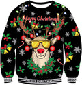 Cool Reindeer Christmas Sweatshirt
