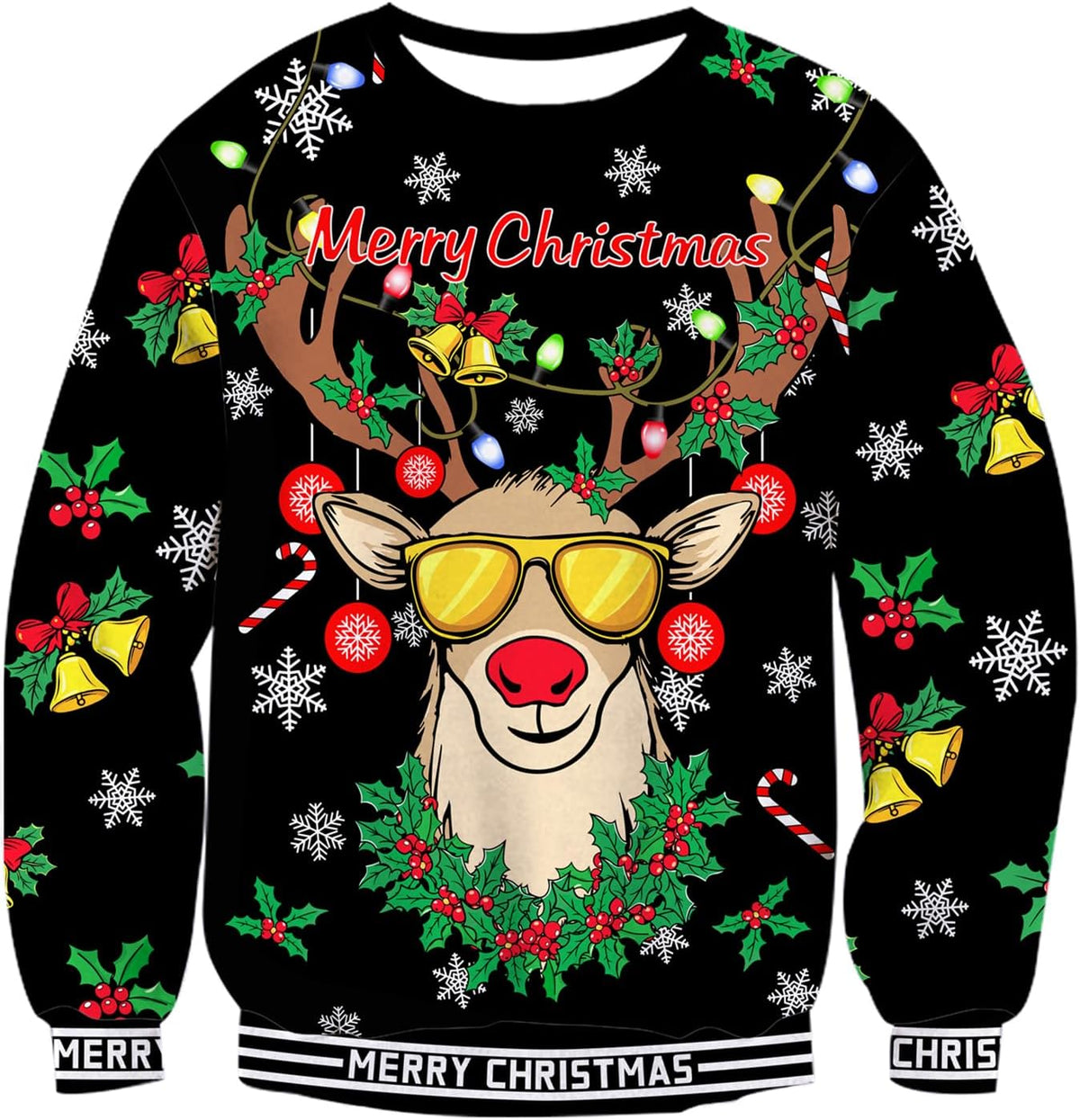 Cool Reindeer Christmas Sweatshirt