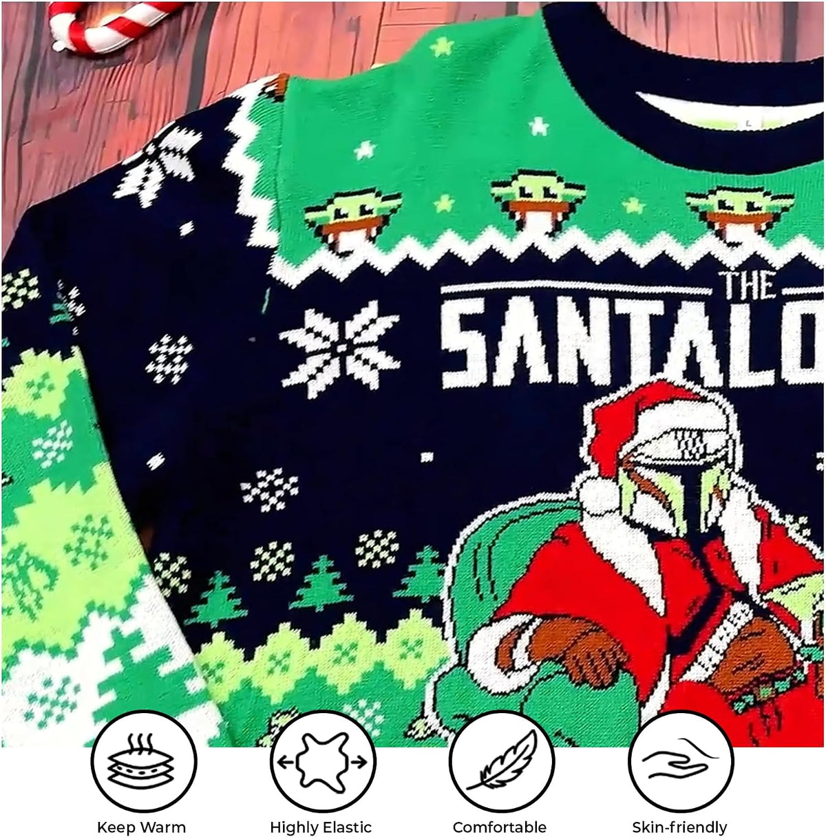 Santalorian Leg Lamp Ugly Christmas Sweater, view 4